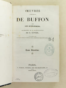 Oeuvres complètes de Buffon avec les Supplémens, augmentés de la classification de G. Cuvier. Tome 9
