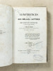 Conférences sur l'Etude des Belles-Lettres et des Sciences Humaines, à l'usage des petits séminaires (2 tomes - complet). LANDRIOT, Abbé J.-B.
