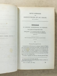 Revue catholique des institutions et du droit , - 3me volume ( vol. 3, 2e année - 2me semestre , 1874 )