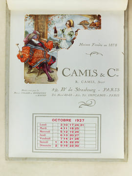 Calendrier 1927 Avec les Meilleurs Voeux de Camis & Cie pour 1927 [ Illustrations de Hérouard, Raphaël Freida, Ch. Spindler, Maurice Leloir ]. Camis & ...