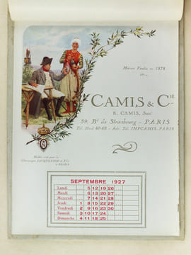 Calendrier 1927 Avec les Meilleurs Voeux de Camis & Cie pour 1927 [ Illustrations de Hérouard, Raphaël Freida, Ch. Spindler, Maurice Leloir ]. Camis & ...
