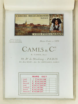 Calendrier 1927 Avec les Meilleurs Voeux de Camis & Cie pour 1927 [ Illustrations de Hérouard, Raphaël Freida, Ch. Spindler, Maurice Leloir ]. Camis & ...