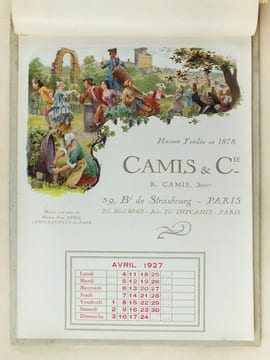 Calendrier 1927 Avec les Meilleurs Voeux de Camis & Cie pour 1927 [ Illustrations de Hérouard, Raphaël Freida, Ch. Spindler, Maurice Leloir ]. Camis & ...
