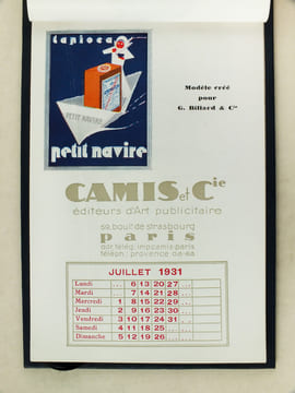 Calendrier 1931 Avec les Meilleurs Voeux de Camis & Cie pour 1931 [ Illustrations diverses dont : Modèle créé pour Amy Frères ; Modèle créée pour le ...