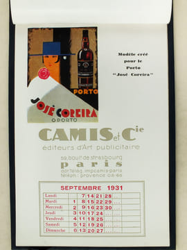 Calendrier 1931 Avec les Meilleurs Voeux de Camis & Cie pour 1931 [ Illustrations diverses dont : Modèle créé pour Amy Frères ; Modèle créée pour le ...