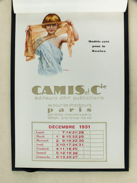 Calendrier 1931 Avec les Meilleurs Voeux de Camis & Cie pour 1931 [ Illustrations diverses dont : Modèle créé pour Amy Frères ; Modèle créée pour le ...