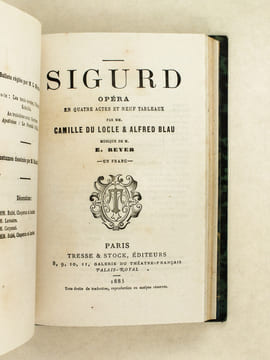 Les Huguenots. Opéra en cinq actes (Eugène Scribe) - Esclarmonde. Opéra romanesque en quatre actes et huit tableaux dont un prologue et un épilogue ...