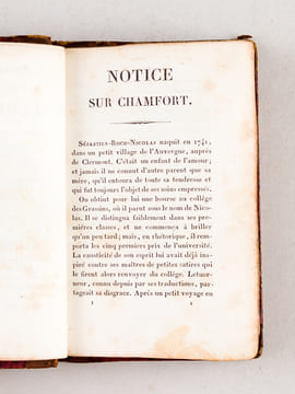 Oeuvres choisies de Chamfort (2 Tomes - Complet) Avec une notice par M. Collin de Plancy. CHAMFORT ; (CHAMFORT, Sébastien Roch Nicolas ; COLLIN DE ...