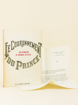 Le Couronnement du Prince [ Avec une L.S. de l'auteur ]. FABRE-LUCE, Alfred