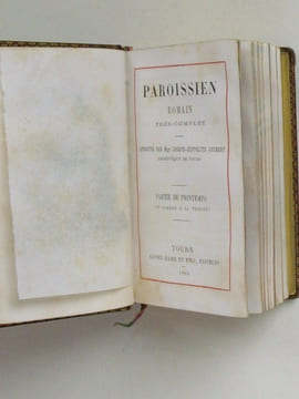 Paroissien romain très-complet. Approuvé par Mgr. Joseph-Hippolyte Guibert. [ 4 tomes sous coffret - complet ]. Anonyme