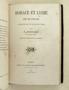 Mademoiselle de La Seiglière. Comédie en quatre actes, en prose [ Avec : ] Horace et Lydie (Une ode d'Horace). Comédie en un acte en vers [ Avec : ] ...