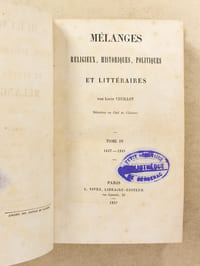 Mélanges religieux, historiques, politiques et littéraires - Tome IV ( 4 ) ( 1847  - 1849 )