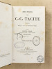 Oeuvres de C. A. Tacite - Nouvel Index , Manuscrits de Tacite - éditions princeps , Bibliographie [ Oeuvres de C. A. Tacite, Tome septième ; coll. ...