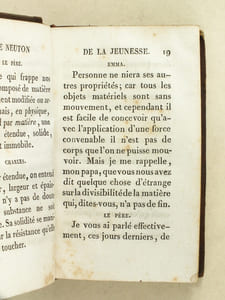 Le Neuton de la Jeunesse, ou Dialogues instructifs et amusans entre un père et sa petite famille, sur la Physique, l'Astronomie et la Chymie. Tome Premier : De la Mécanique ; Tome Second : De la Mécanique [ Newton de la Jeunesse ]