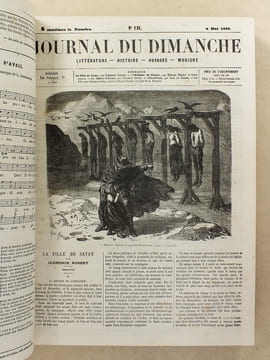 Le Journal du Dimanche , Littérature - Histoire - Voyages - Musique , 1858 -1859 ( du n° 114 du 8 janvier 1858 au n° 226 du 29 décembre 1859 ) [ ...