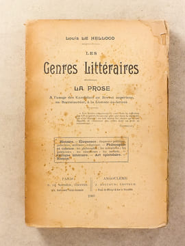 Les Genres littéraires : La Prose , à l'usage des candidats au Brevet supérieur, au Baccalauréat, à la licence-ès-lettres.. LE HELLOCQ, Louis