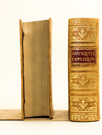 Paire de Serre-livres, dont un livre-boîte [Deux forts volumes in-8 reliure pleine basane blonde ] 