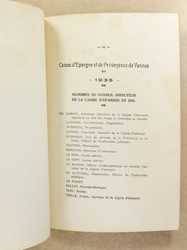 Centenaire de la Caisse d'épargne de Vannes , 1835  -  1935. Collectif ; Caisse d'épargne de Vannes
