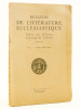 Bulletin de Littérature Ecclésiastique publié par l'Institut Catholique de Toulouse (Année 1941  - Numéro 2 : Avril - Juin 1941 ) [ Contient : ] La ...