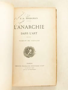 L'Anarchie dans l'Art.
