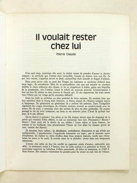 Il voulait rester chez lui.. CLAUDE, Pierre