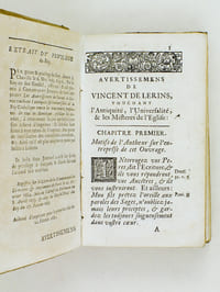 Avertissemens de Vincent de Lérins, touchant l'Antiquité, l'Universalité, & les Mystères de l'Eglise : traduits su latin en François.