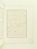 [ Extrait d'Armorial Manuscrit seconde partie XVIIIe ] Maison de France. Le Roy porte deux Ecus accolez, le 1er d'azur à 3 fleurs de lys d'or, 2 en ...