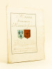 [ Extrait d'Armorial Manuscrit seconde partie XVIIIe ] Maison de France. Le Roy porte deux Ecus accolez, le 1er d'azur à 3 fleurs de lys d'or, 2 en ...