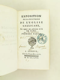 Exposition de la Doctrine de l'Eglise Gallicane, Par rapport aux prétentions de la Cour de Rome (3 Parties - Complet)