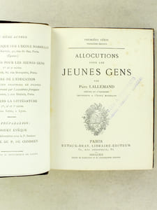 Allocutions aux jeunes gens ( 3 tomes : Tomes 1 , 2, 3 )