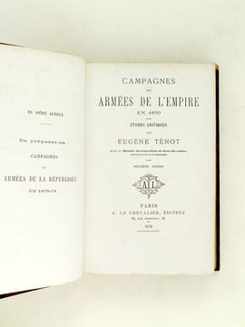 Campagnes des Armées de l'Empire en 1870. Etudes critiques.. TENOT, Eugène