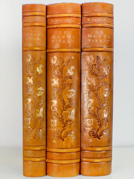 Le Monde Vivant , histoire naturelle illustrée ( 3 tomes - complet ) . COUTIERE, Henri