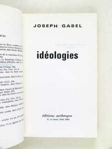 Idéologies [ Edition originale ]