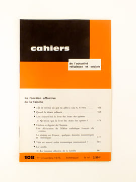 Cahiers de l'Actualité Religieuse et Sociale ( 2e semestre 1975 - complet sauf n° 104 et 105 : 8 numéros ) : n° 102 La Joie Chrétienne, Ehortation ...