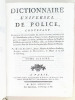 Dictionnaire Universel de Police (Tome Sixième : L - M). Contenant l'Origine et les Progrès de cette partie importante de l'Administration civile en ...