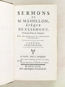 Sermons de M. Massillon, Evêque de Clermont (11 Volumes) : Avent - Panégyriques - Pensées sur différents sujets de morale et de piété - Mystères - ...