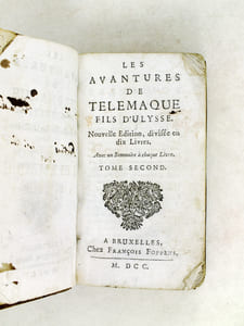 Les Avantures de Télémaque, fils d'Ulysse. Nouvelle édition divisée en dix livres. Tome Second. [ Les Aventures de Télémaque - Tome 2 seul ]