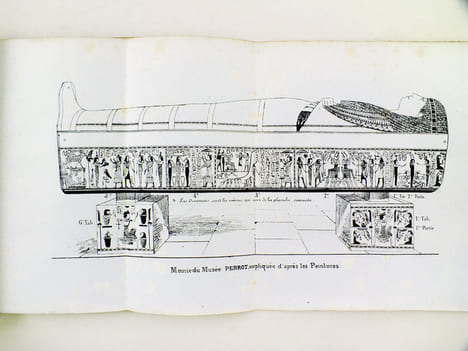 Essai sur les Momies. Histoire sacrée de l'Egypte expliquée d'après les peintures qui ornent les sarcophages.. PERROT, J. F. A.