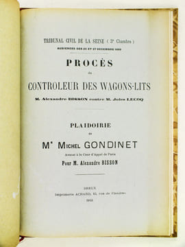 Procès de M. Alfred Dubout contre la "Revue des Deux Mondes". Plaidoirie de Me Michel Gondinet, pour M. Alfred Dubout. Tribunal correctionnel de la ...
