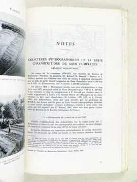 Travaux de l'Institut de Recherches Sahariennes. Tome XXIII. 1er et 2e Semestre 1964 [Contient  : ] Ferragne : La série de l'Arechchoum dans la région ...