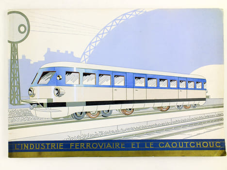 L'industrie ferroviaire et le caoutchouc.. Collectif ; Société anonyme des pneumatiques Dunlop ; DE PAWLOWSKI, G.