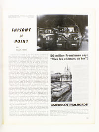 Chemins de Fer - Revue de l'Association Française des Amis des Chemins de Fer ( AFAC ) - année 1959 complète (6 numéros sur 6) : n° 214, 215, 216, 217, 218, 219