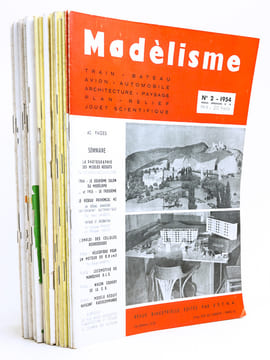 [ Revue ] Modélisme. Train. Bateau. Avion. Automobile. Architecture. Paysage. Plan. Relief. Jouet scientifique. Maquettes. Modèles réduits. [ Lot de  ...