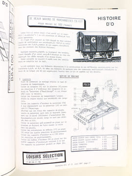 Histoires d'O. Les Trains [ Lot de 33 numéros du n° 1 de décembre 1983 au  n° 34 d'octobre 1990 sauf le numéro 29 ] Bulletin de liaison des amateurs ...