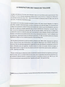 La Manufacture des Tabacs. Pourquoi la sauvegarder ? Catalogue réalisé par l'Association pour la Sauvegarde de la Manufacture des Tabacs [ Manufacture des Tabacs de Toulouse ]