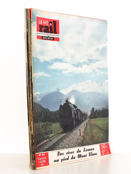 La Vie du Rail [ lot de 5 numéros avec des articles relatifs aux chemins de fer en Suisse : trains à vapeur et tramways ] : n° 415 des rives du Léman ...