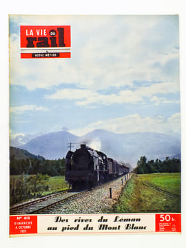 La Vie du Rail [ lot de 5 numéros avec des articles relatifs aux chemins de fer en Suisse : trains à vapeur et tramways ] : n° 415 des rives du Léman ...