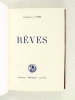 Rêves [ Edition originale - Livre dédicacé par l'auteur ]. DE PREZ, Comtesse A.