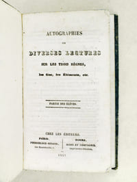 Autographies ou diverses lectures sur les trois règnes, les Gaz, les Eléments, etc.