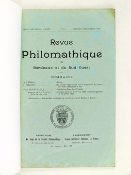 Revue Philomathique de Bordeaux et du Sud-Ouest [ 4 Numéros - Année 1926 Complète ] 1 : Janvier - Mars 1926 ; 2 : Avril - Juin 1926 ; 3 : Juillet - ...